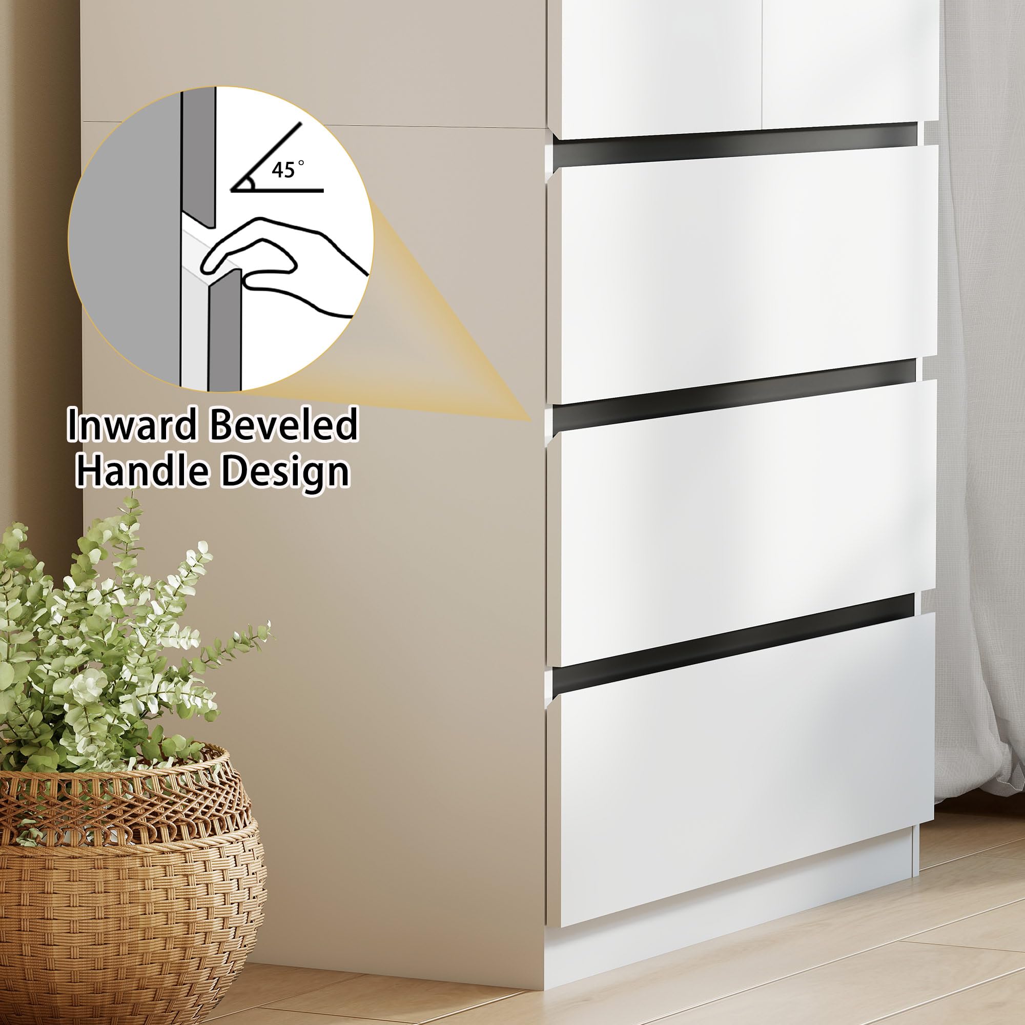 White Armoire Wardrobe with 9 Drawers and 6 Doors