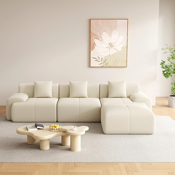 Cloud Modular Sectional Couch 120 Inch L-Shape