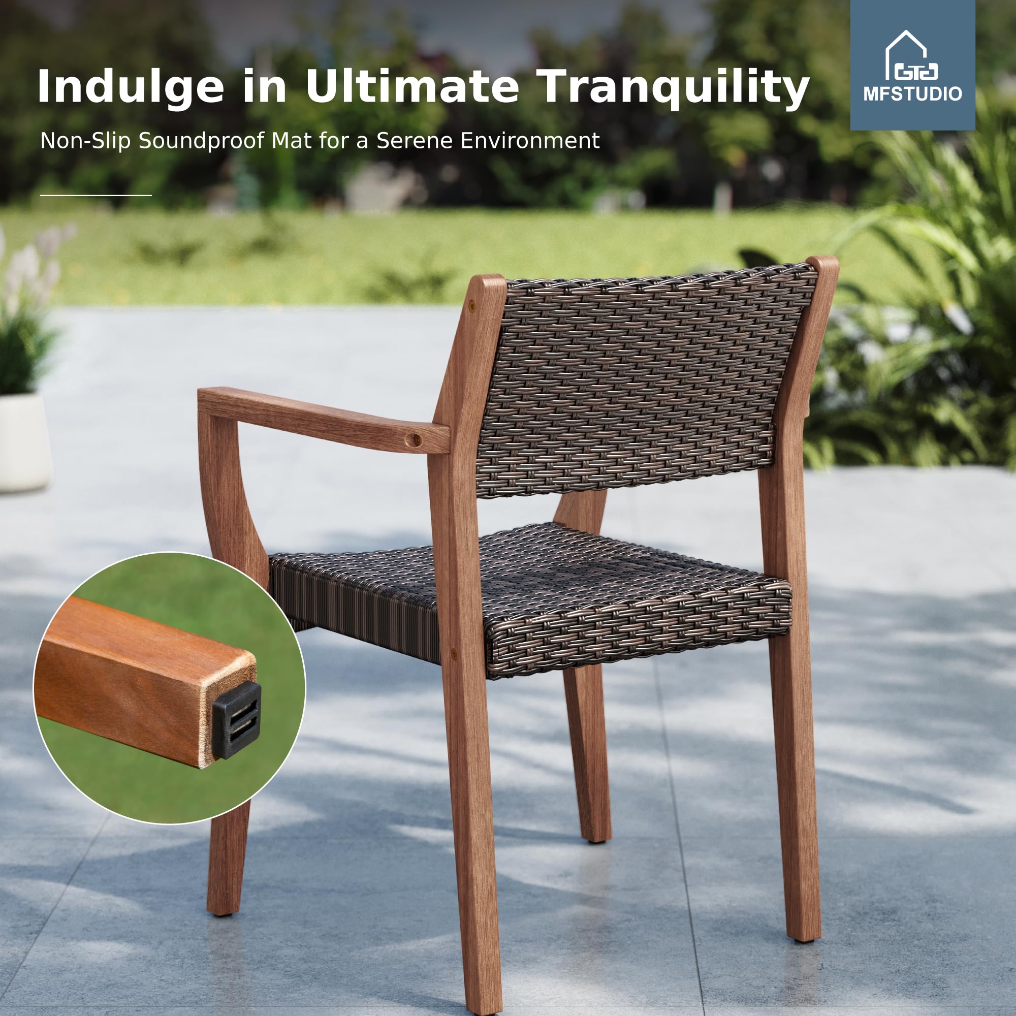 9-Piece Outdoor Teak Wood Dining Set for 8