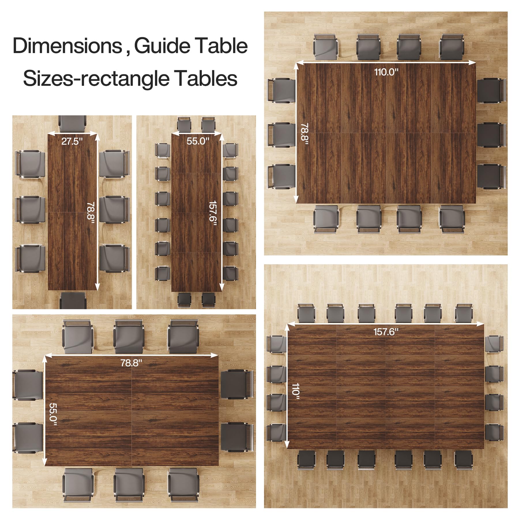 78 Inch Conference Table for 6-8 People