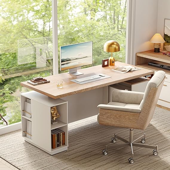 71" Electric Height Adjustable Standing Desk with Privacy Panel
