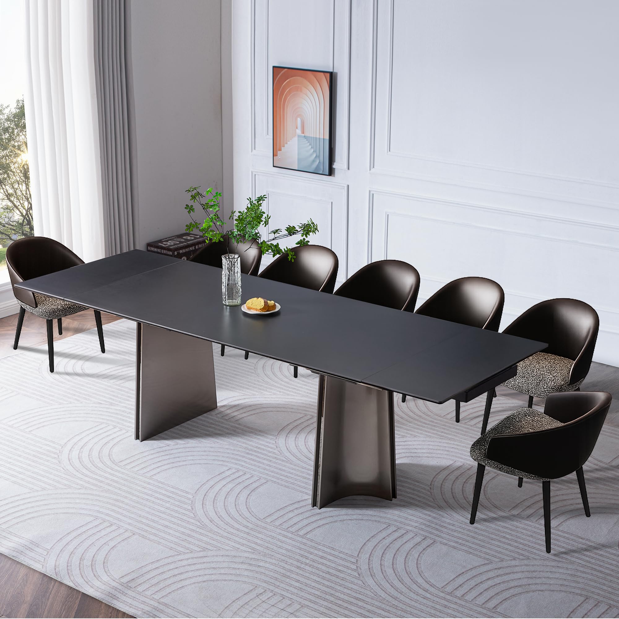 Extendable Dining Table for 8-12 People