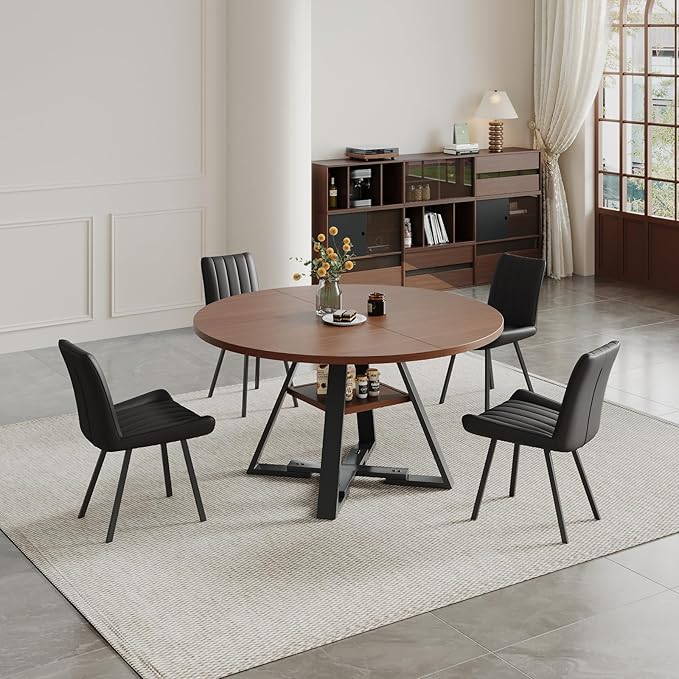Round Dining Table Set for 4 with Chairs