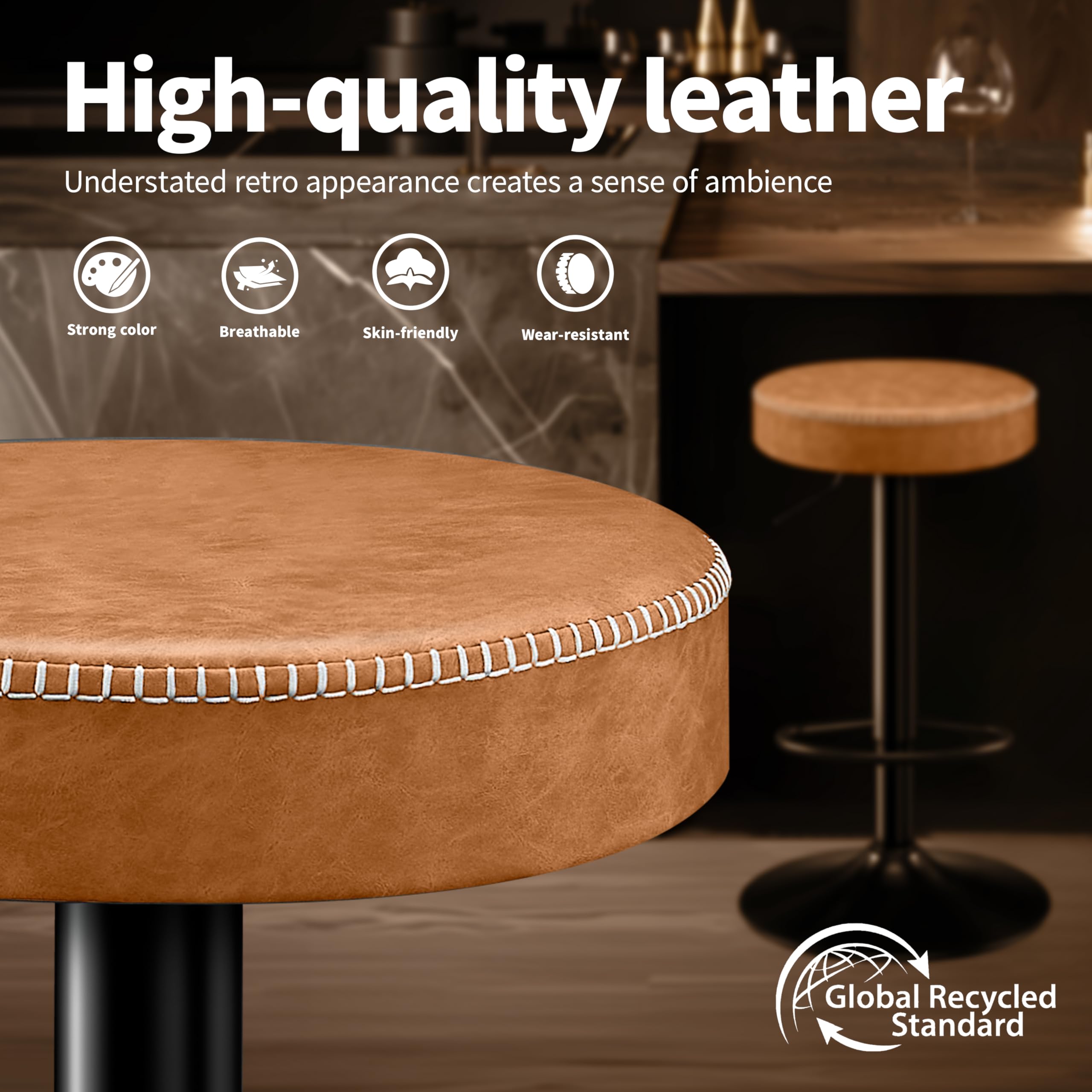 Adjustable Bar Stools Set of 2