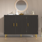 Black Sideboard Buffet Cabinet with 3 Doors