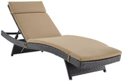 Biscayne Reclining Wicker Outdoor Chaise Lounge Chair