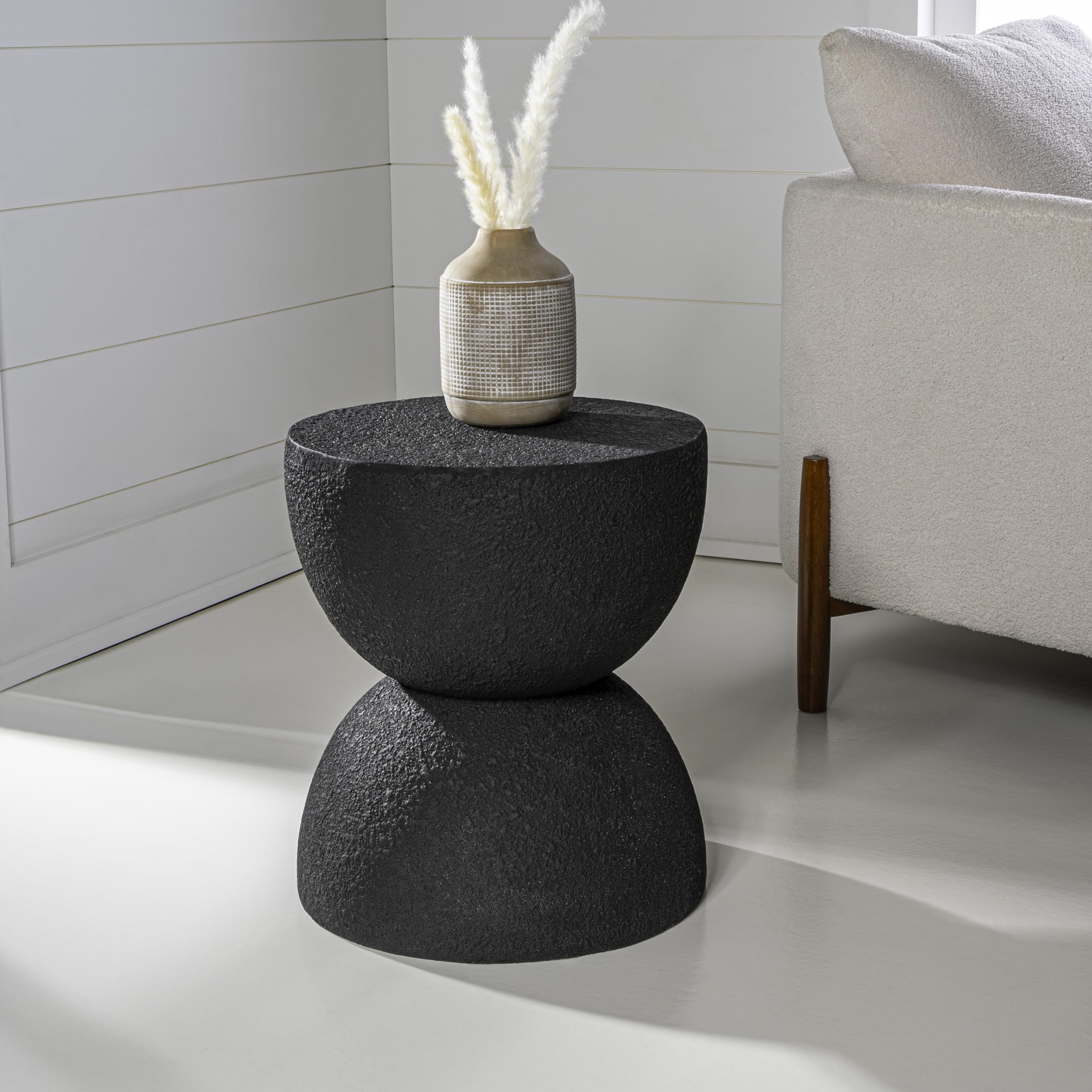 Greta 18" Mid-Century Modern Drum Accent Table