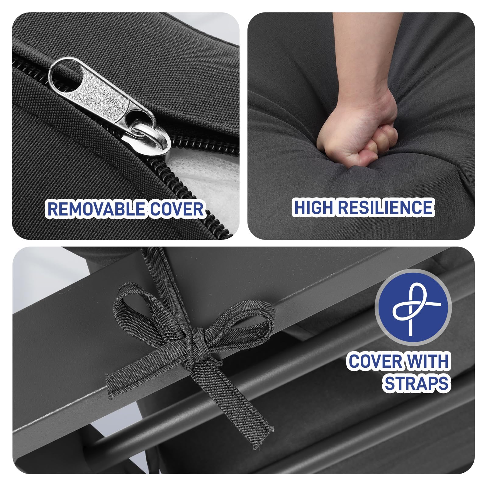 Aluminum Outdoor Loveseat with Coffee Table