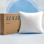 22x22 Memory Foam Pillow Inserts - Pack of 4