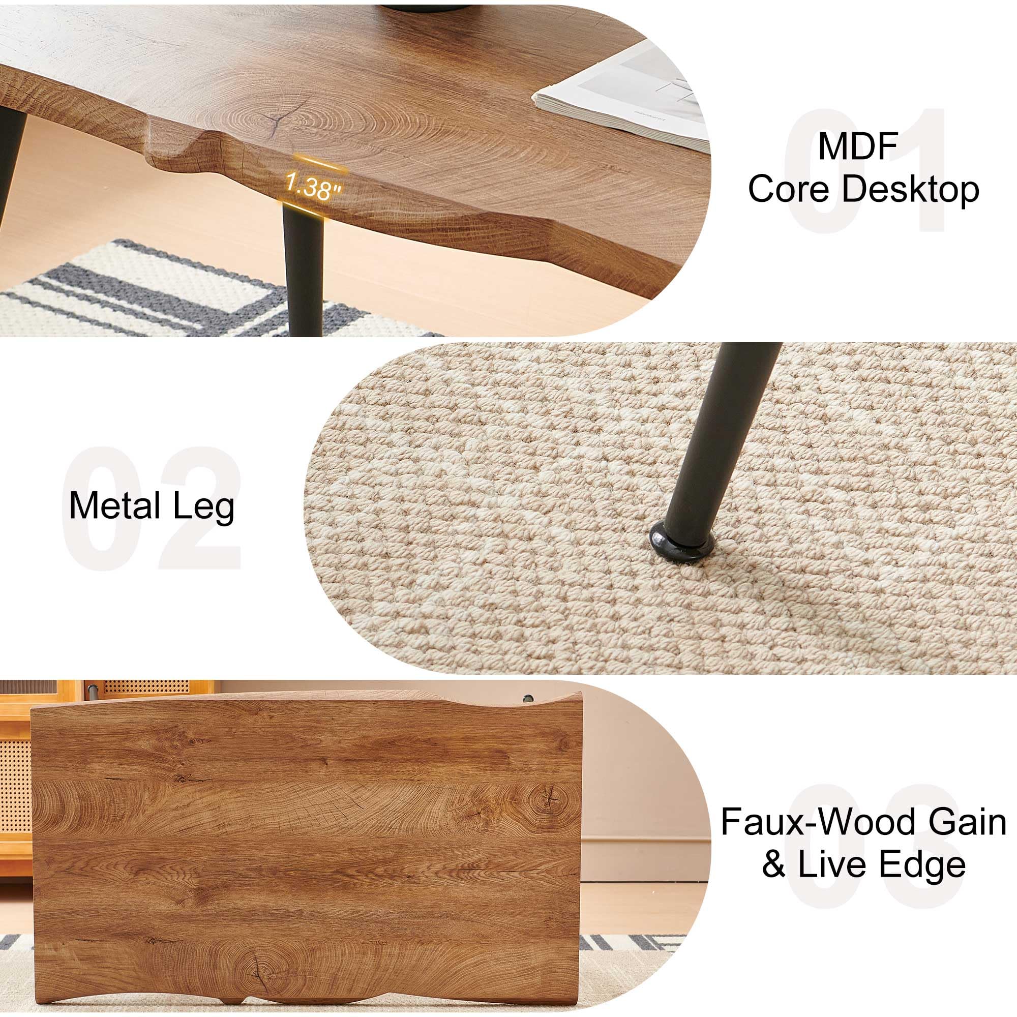 5-Piece Dining Table Set with 4 Chairs
