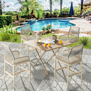 Rattan Counter Height Bar Stools Set of 4