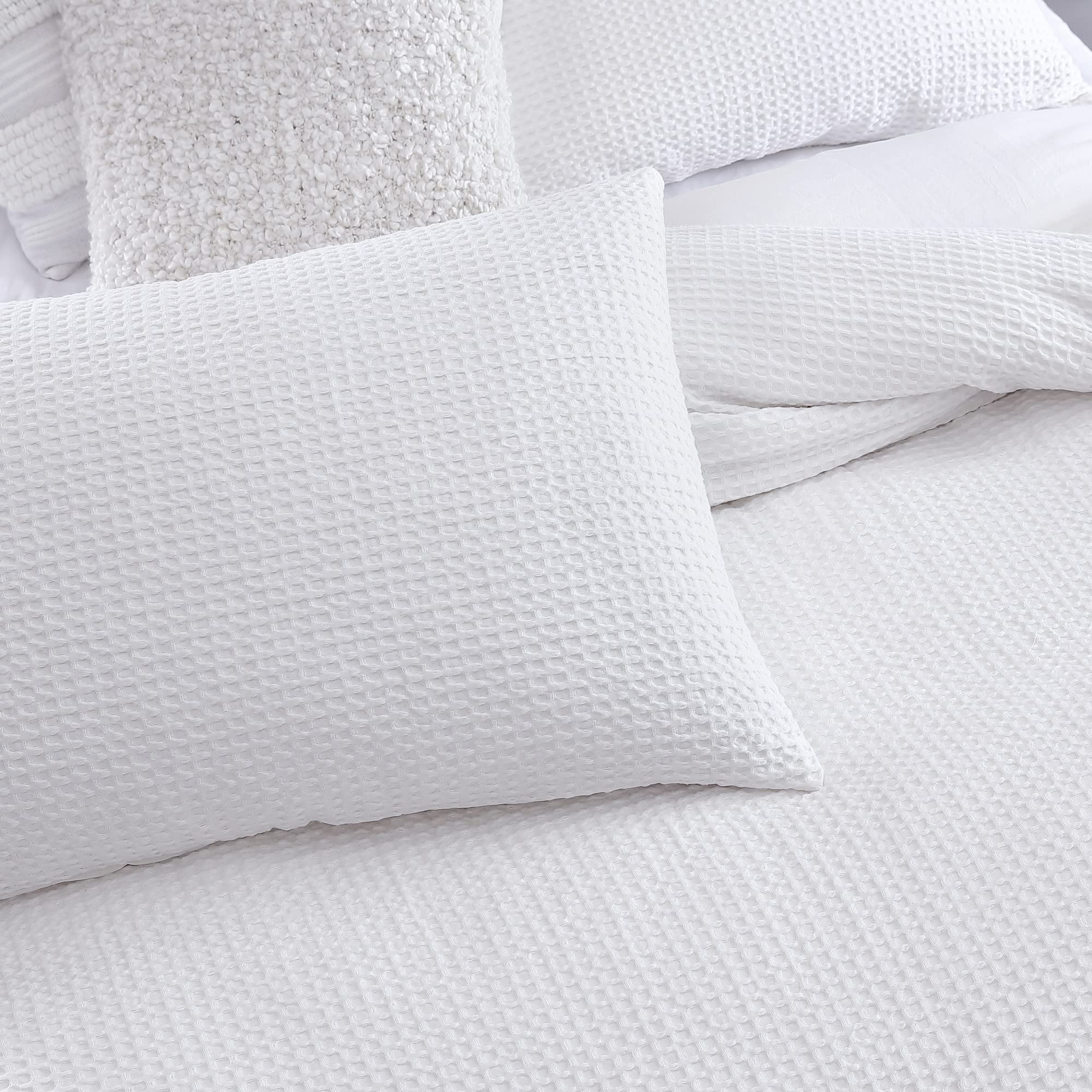 King Cotton Waffle Comforter Set