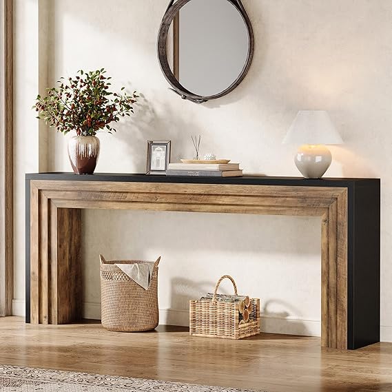 70.9-Inch Long Console Table Farmhouse Narrow Wooden Sofa Table