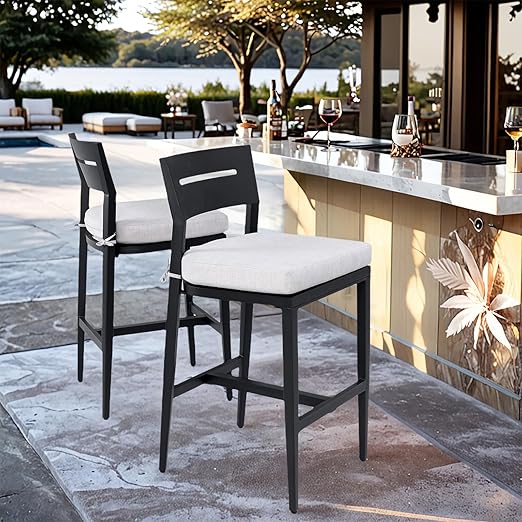 Swivel Outdoor Bar Stools Set of 2