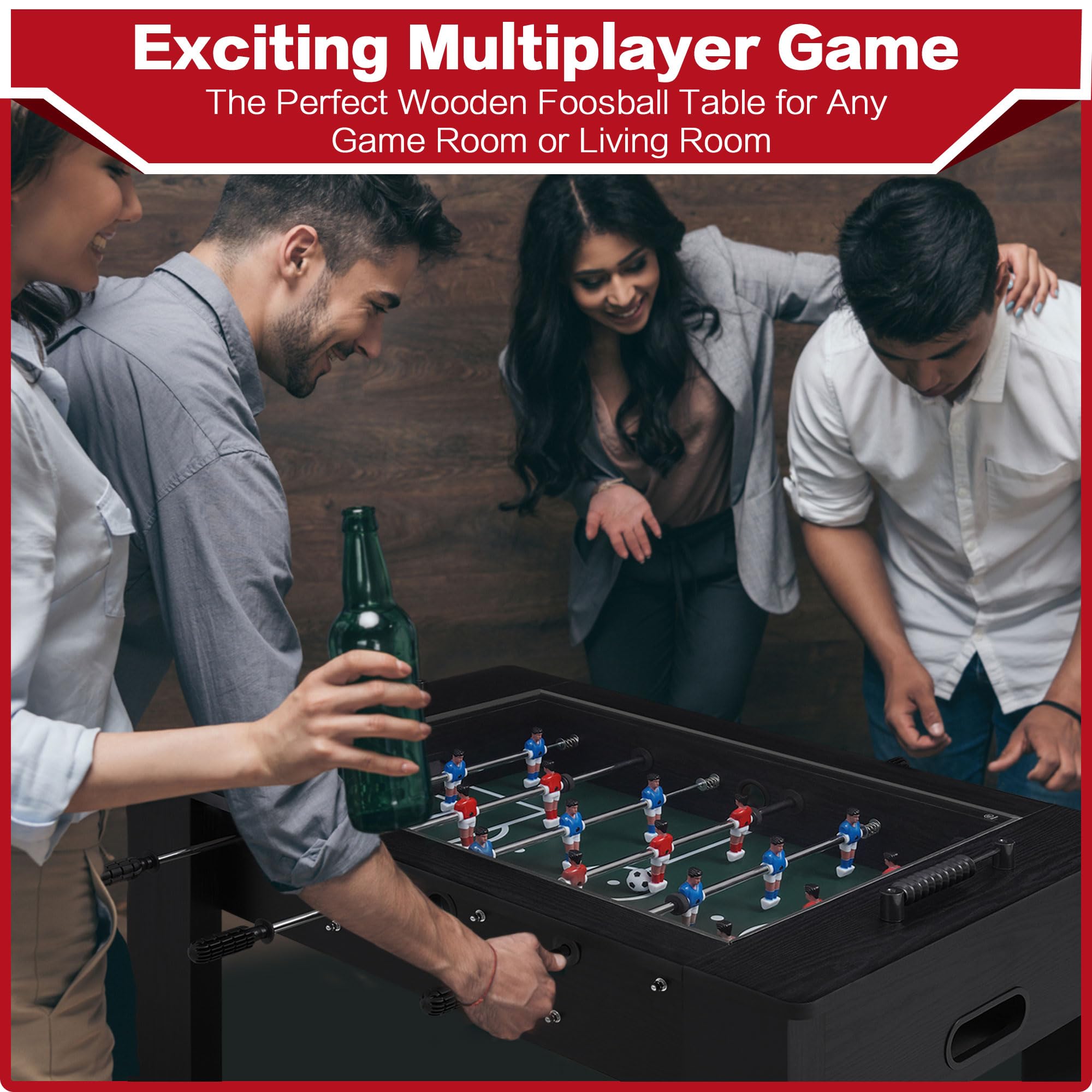 42" Foosball Coffee Table with Tempered Glass