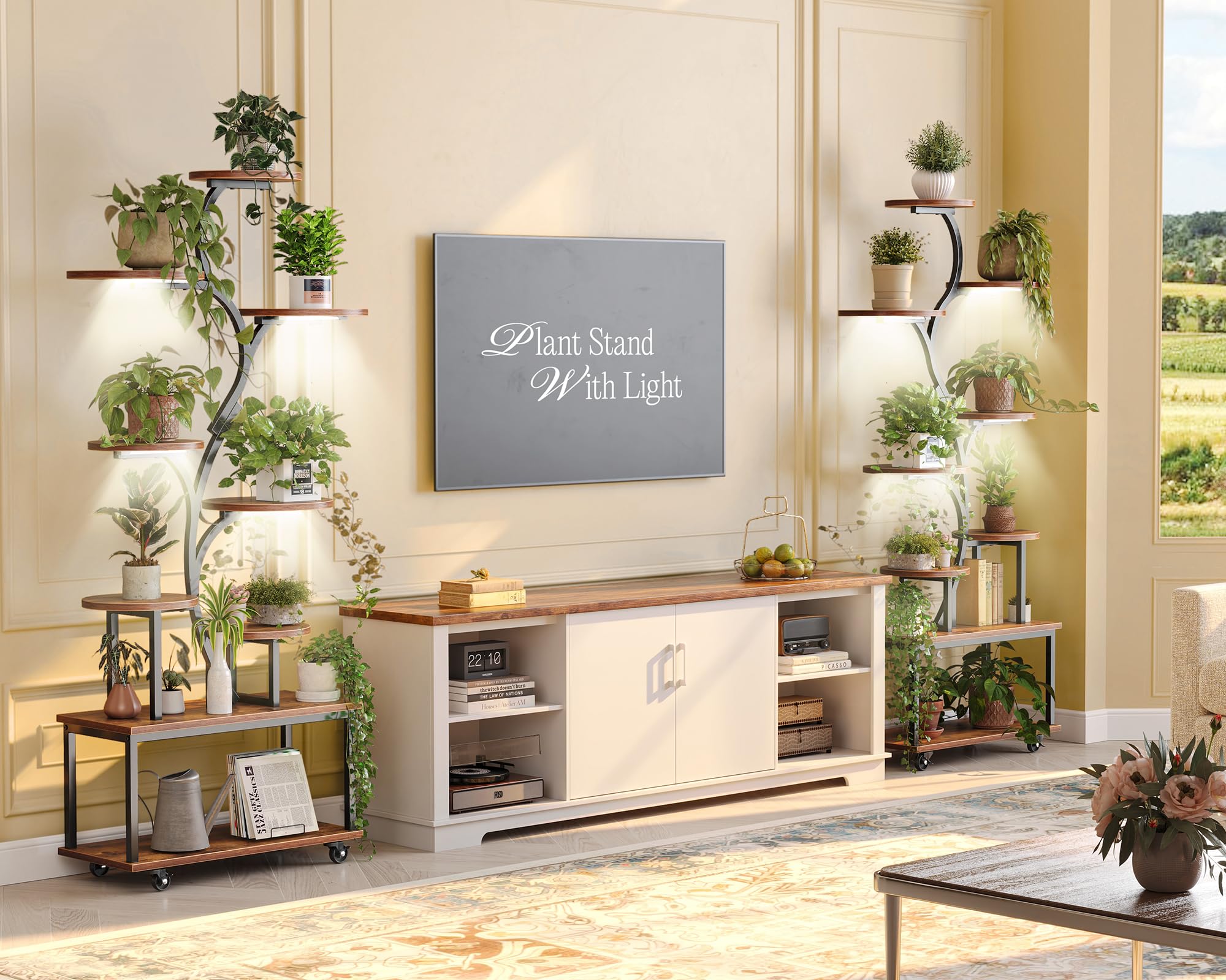 9-Tier Plant Stand with LED Grow Lights