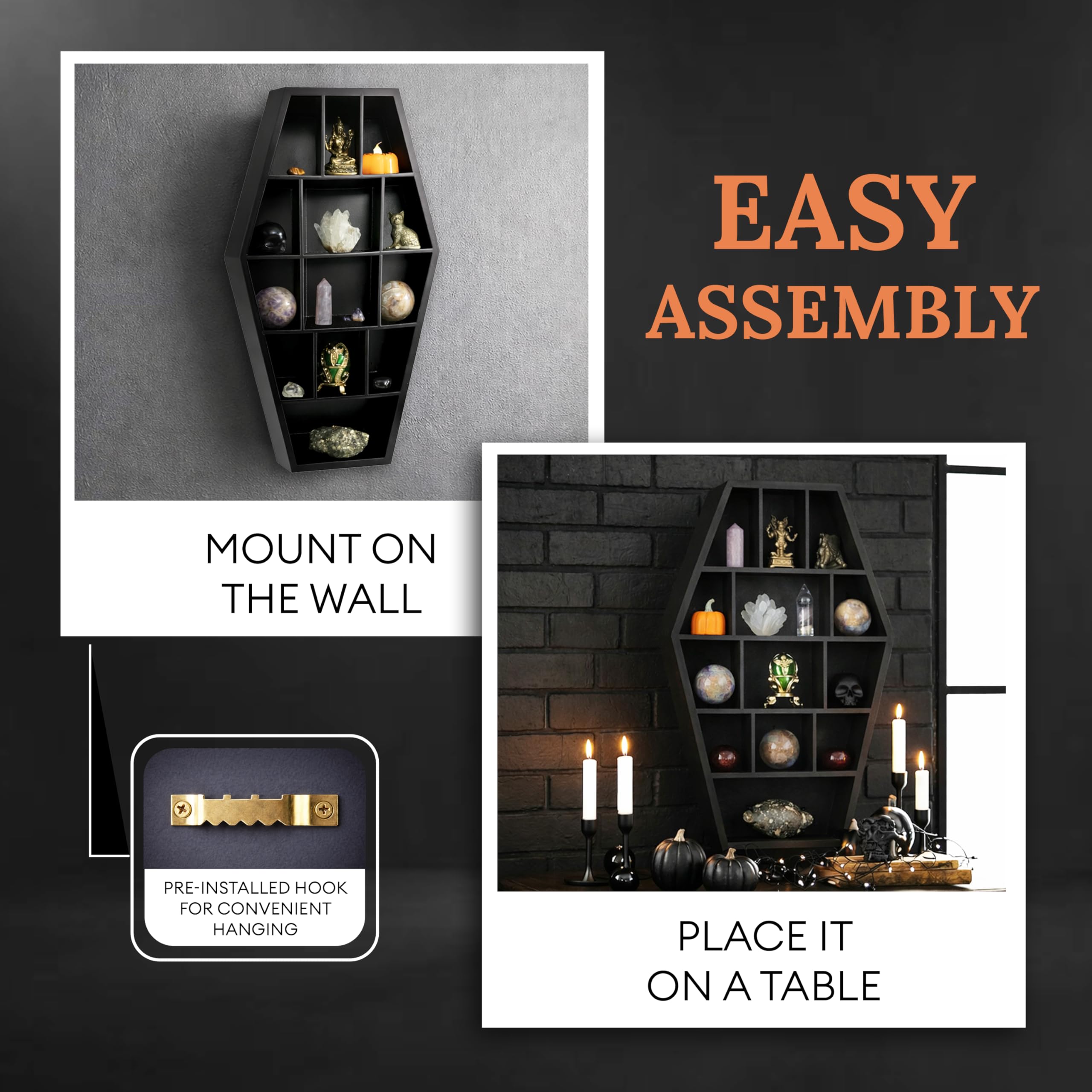 Coffin Shelf Gothic Decor