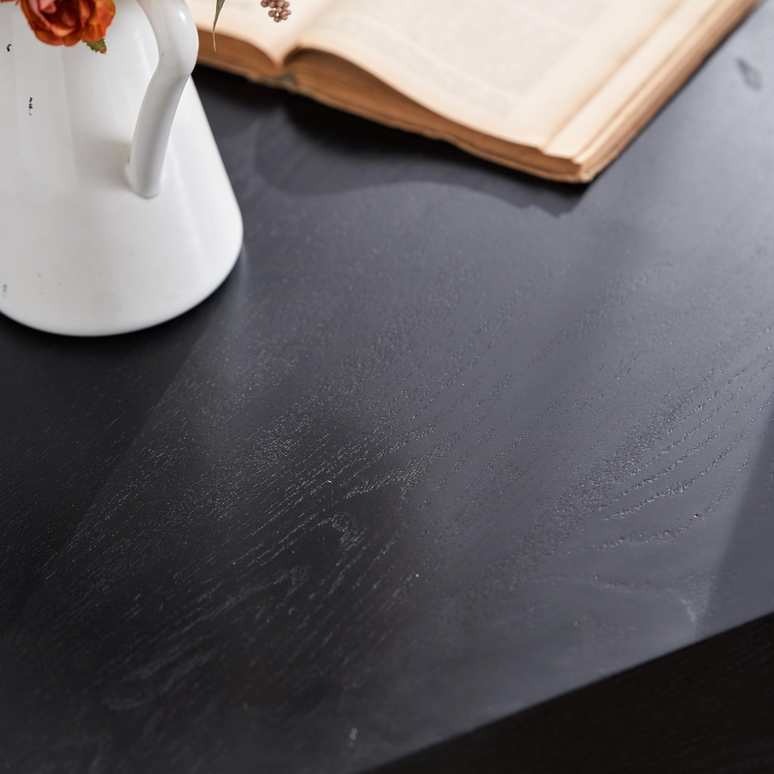 36.61" Round Drum Coffee Table with Storage