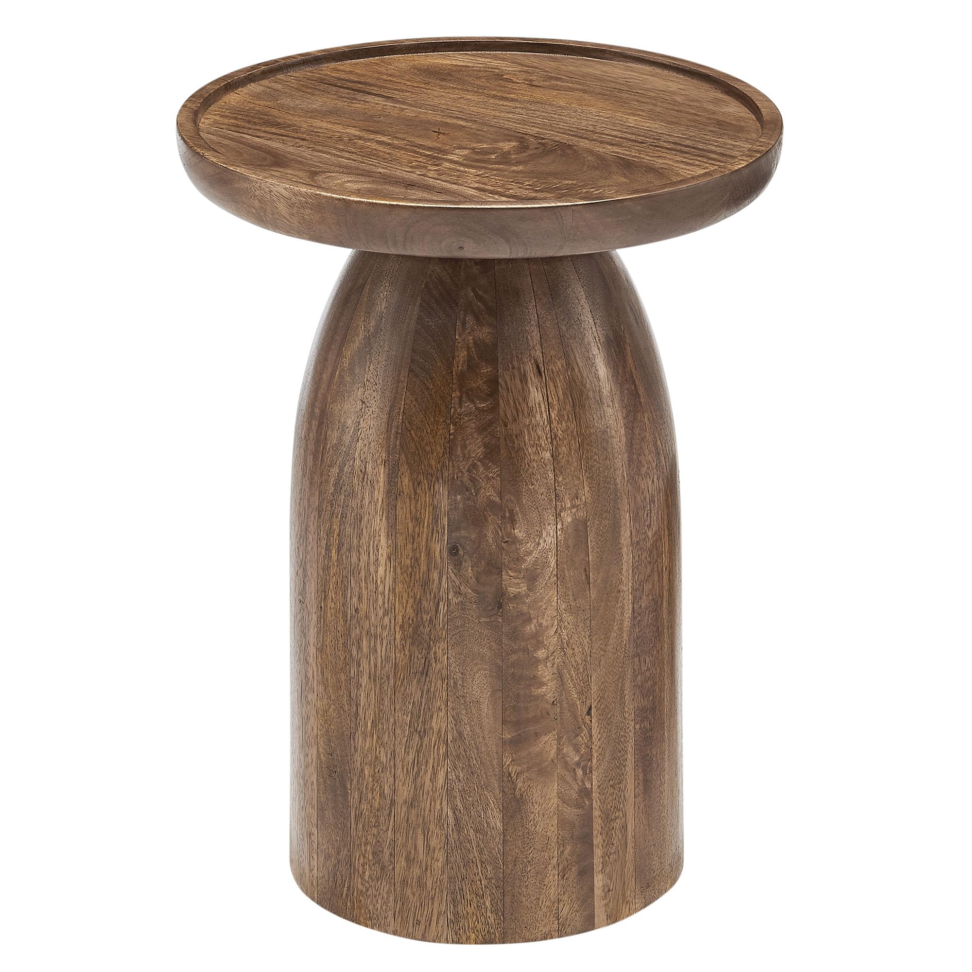 Mango Wood Drum Side Table