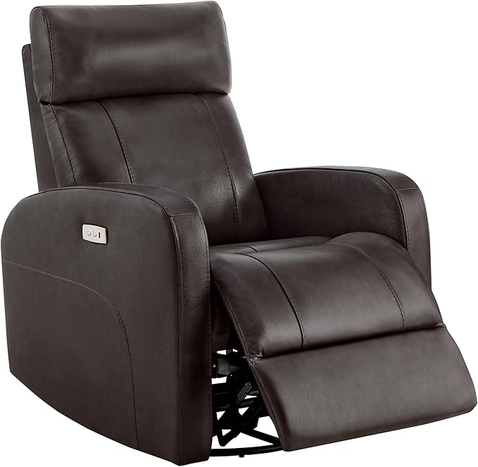 Power Swivel Glider Recliner Chair with Adjustable Headrest