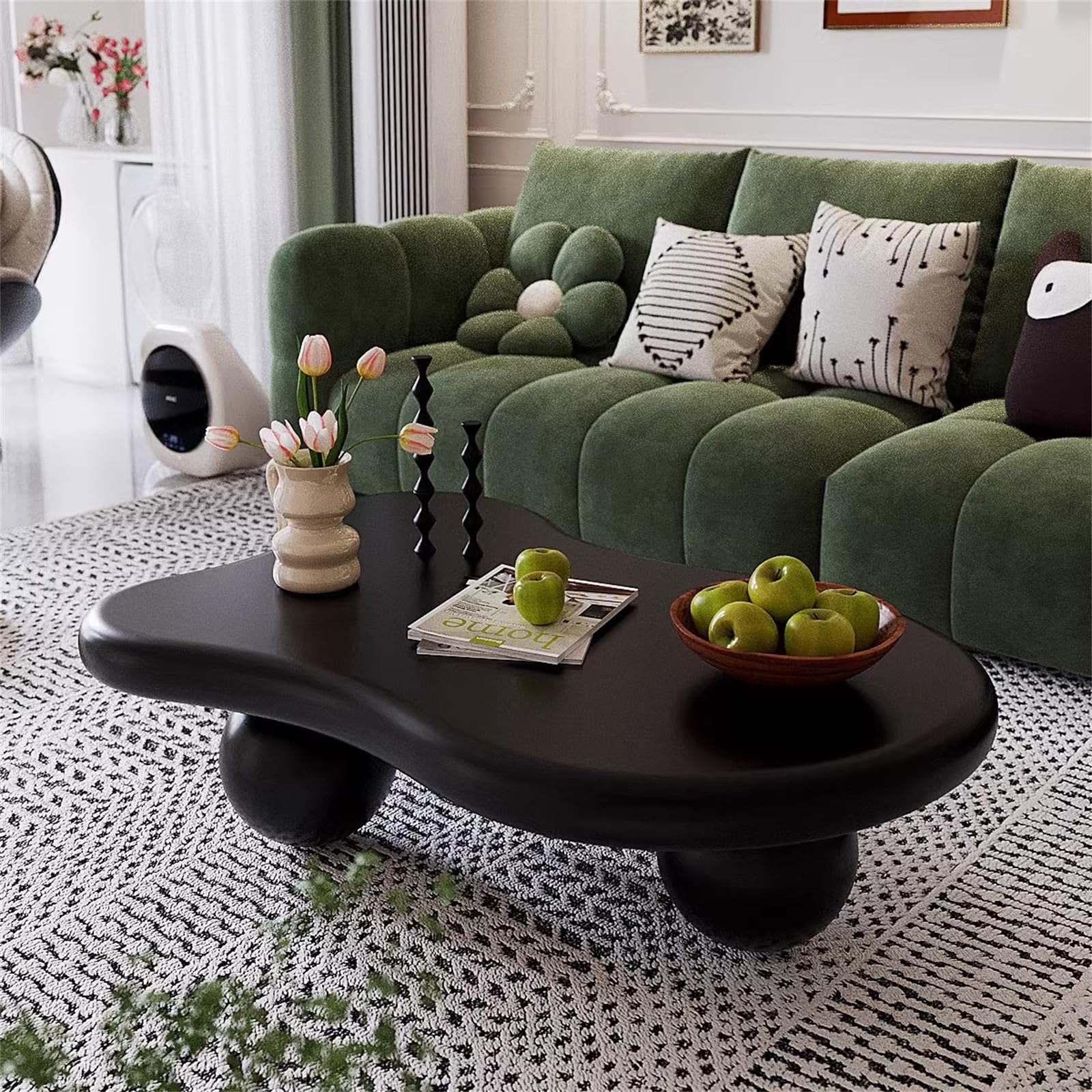 Cloud Shape Coffee Table with Ball Legs
