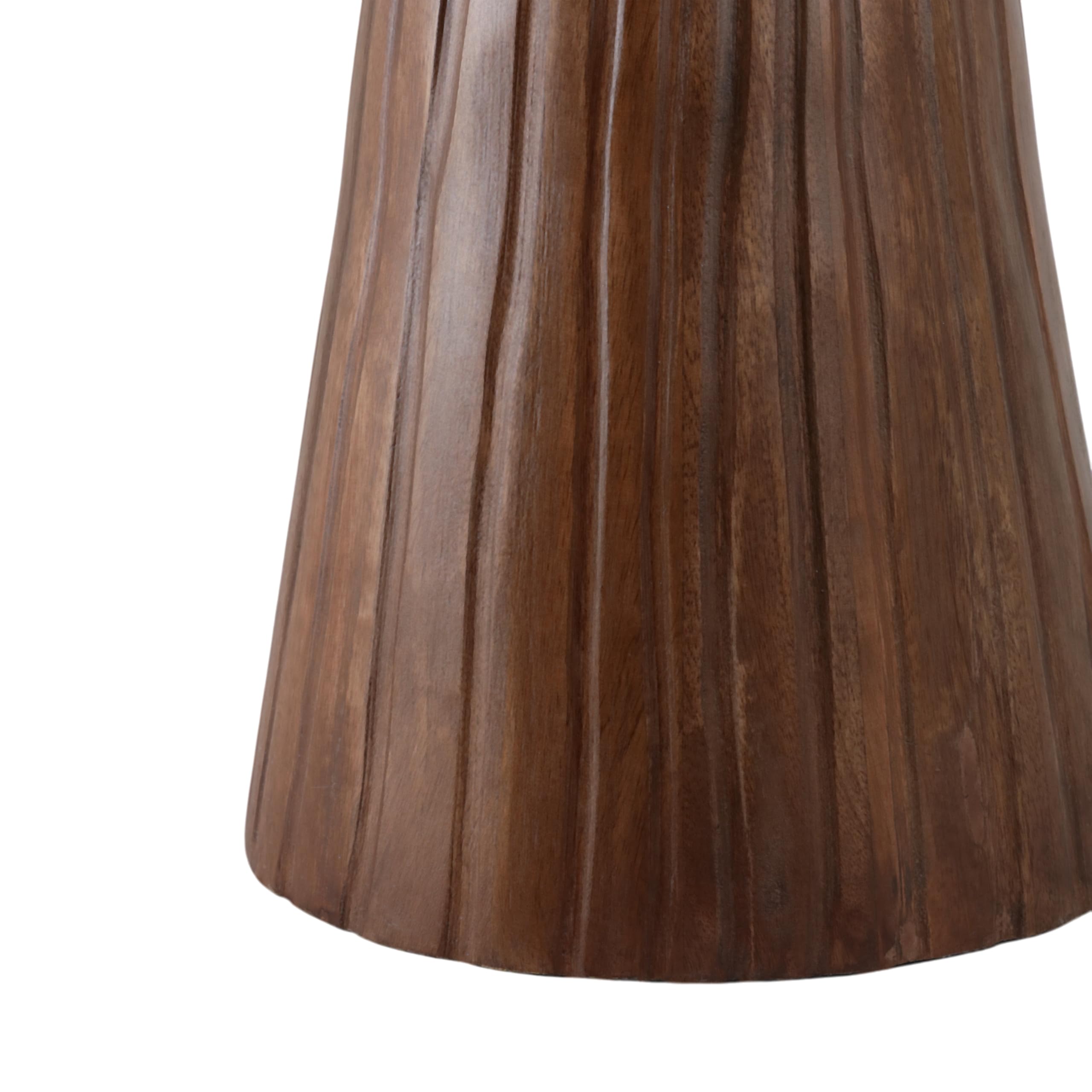 Round Stone Top Accent Table