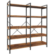 5 Tier Bookshelf with 10 Open Shelves