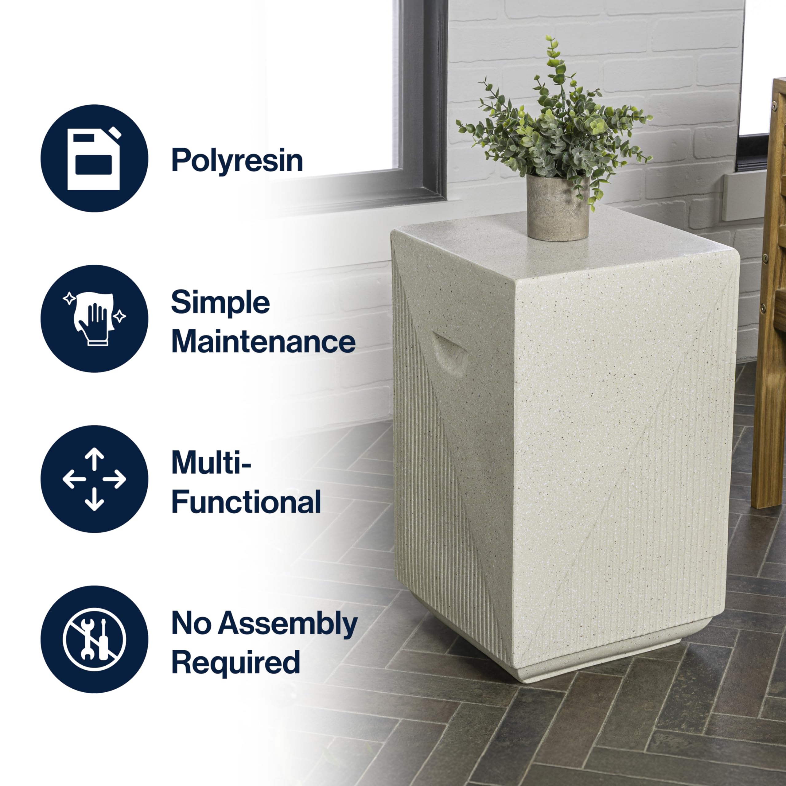 Adrian 20.75" Square Indoor Outdoor Accent Table