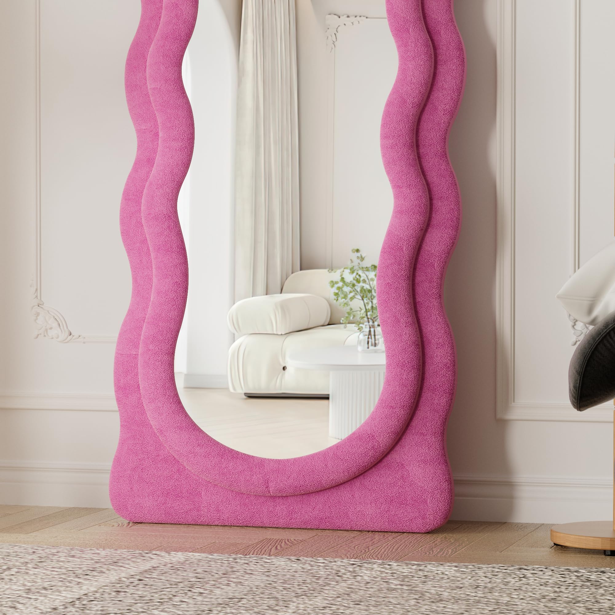 Wavy Full Length Mirror 63x24 Inch
