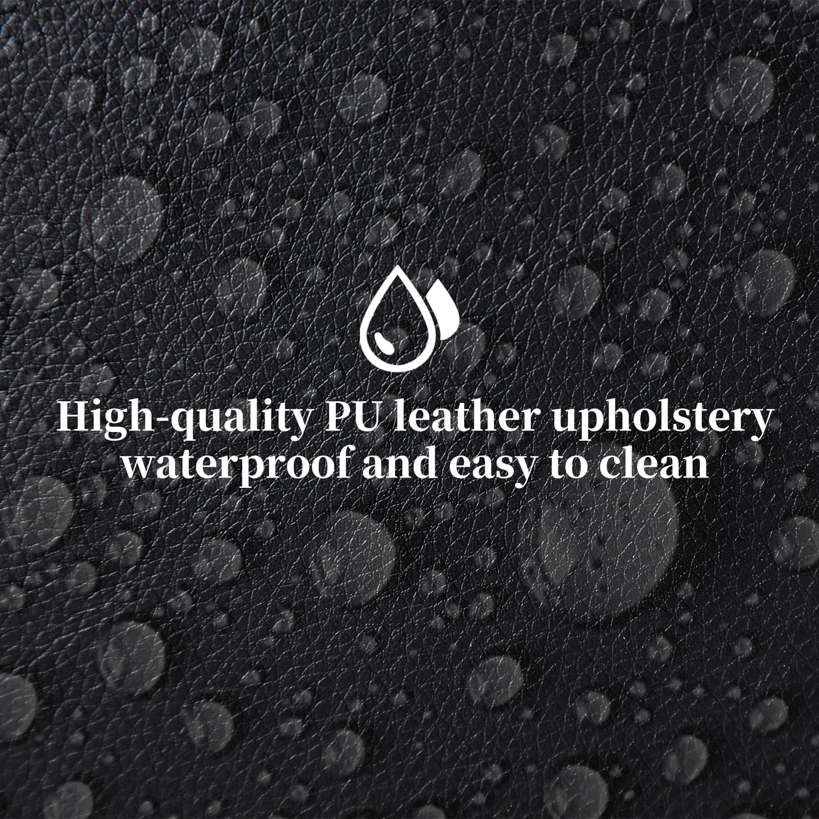 IOMOR Home Theater Seating with USB Ports and Cup Holders, Overstuffed Faux Leather Electric Power Recliner Chair with Hidden Arm Storage, Ambient Lighting (1, Black+Lighting)