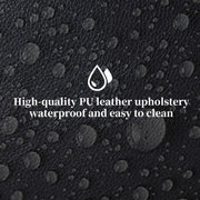 IOMOR Home Theater Seating with USB Ports and Cup Holders, Overstuffed Faux Leather Electric Power Recliner Chair with Hidden Arm Storage, Ambient Lighting (1, Black+Lighting)