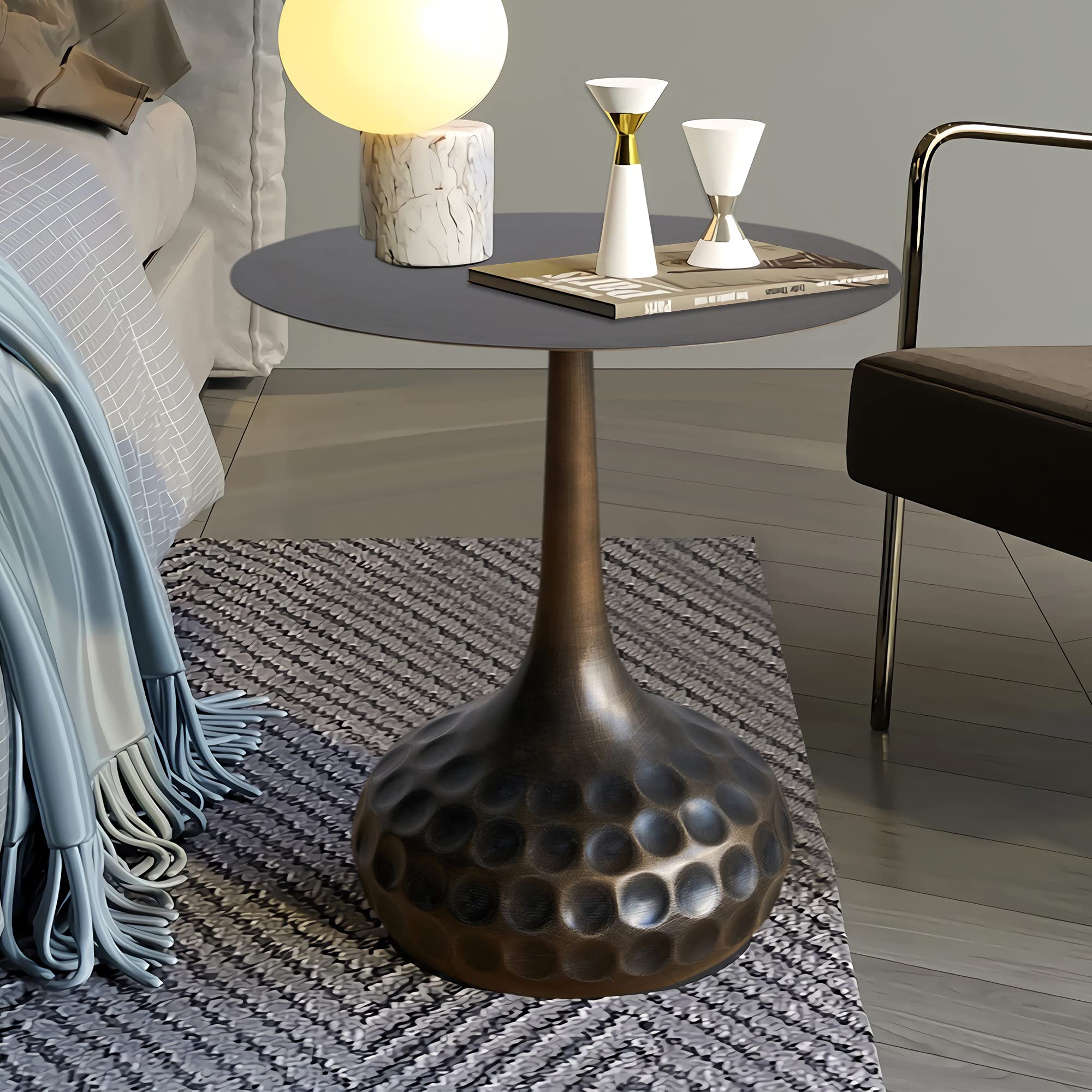 Round Metal Accent Table