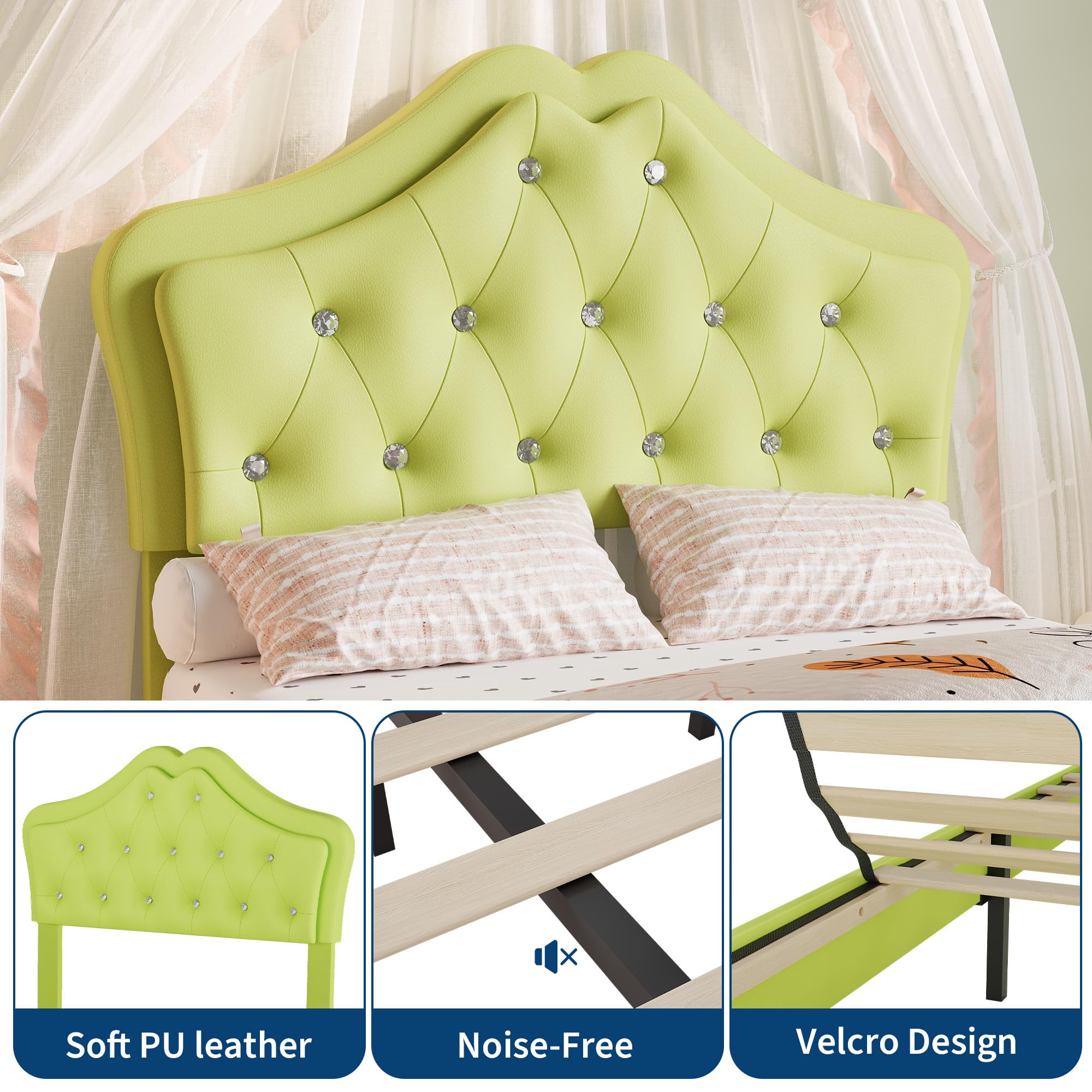 Twin Bed Frame with LED Lights and Storage Drawer