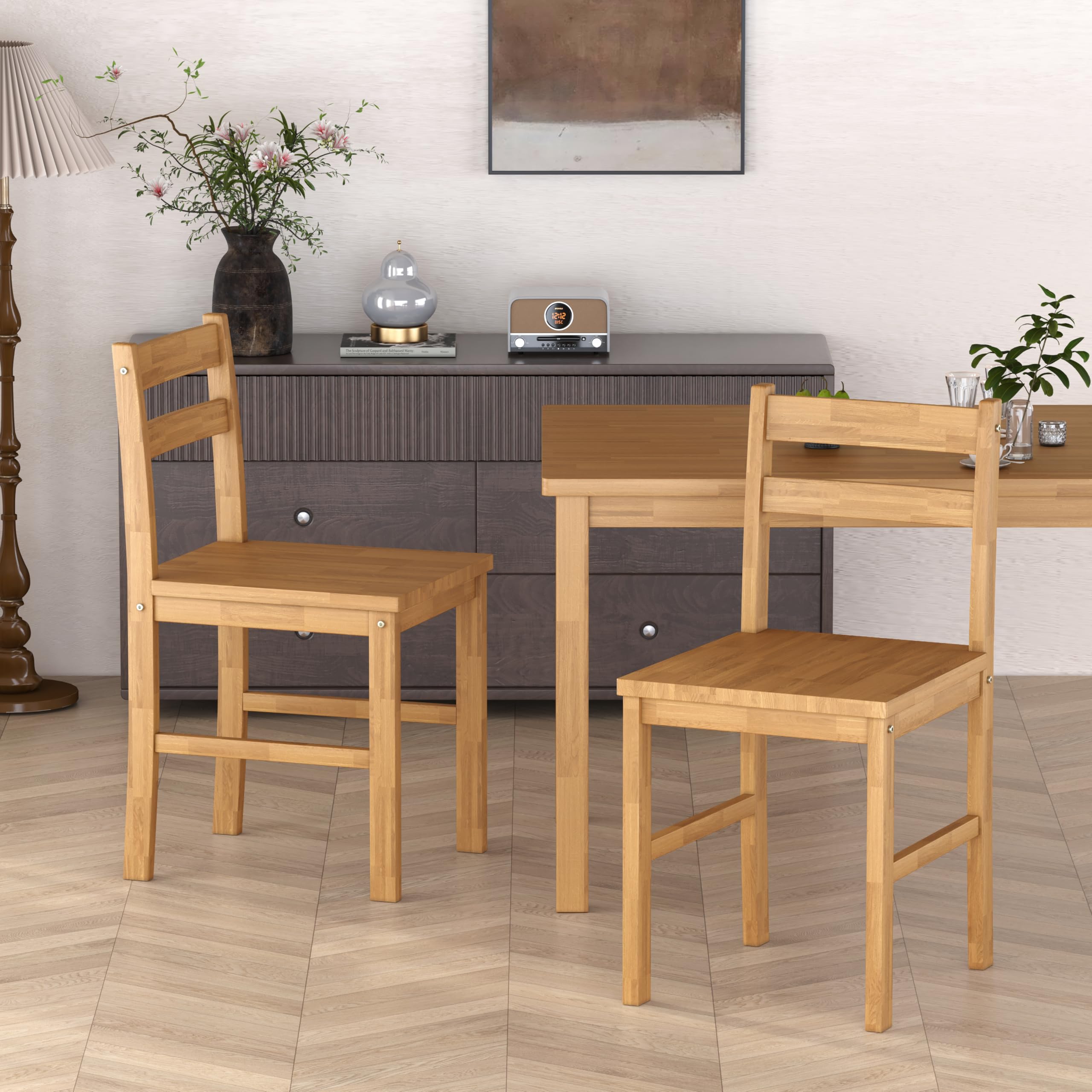 5-Piece Solid Wood Dining Table Set