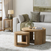 Mid Century Modern 2-Piece Nesting Coffee Table with Storage