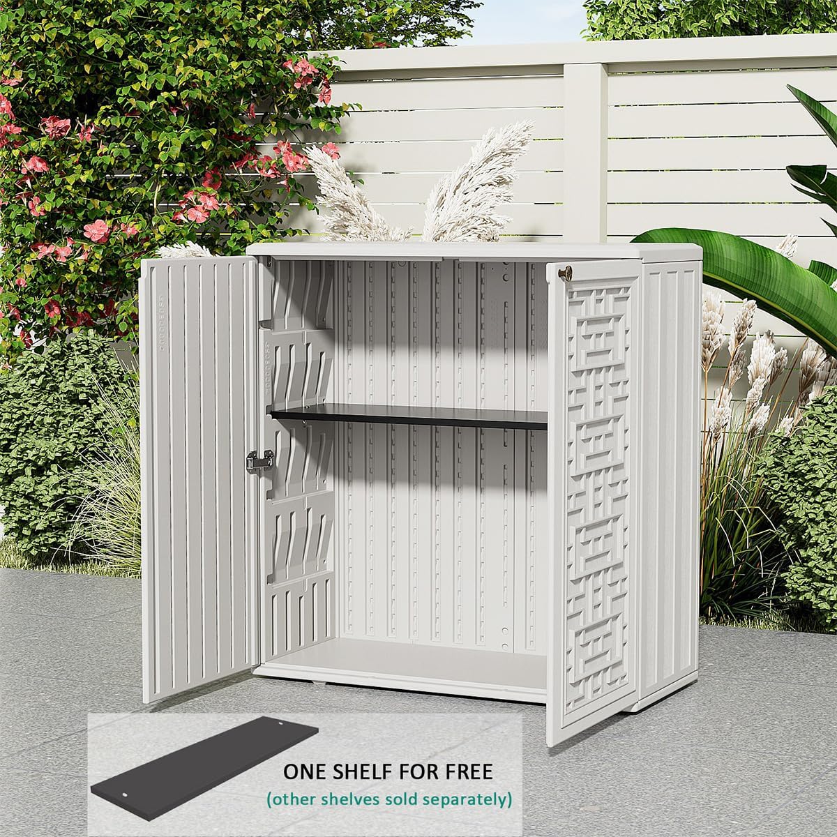 Waterproof Outdoor Storage Cabinet 62 Gallon Deck Box