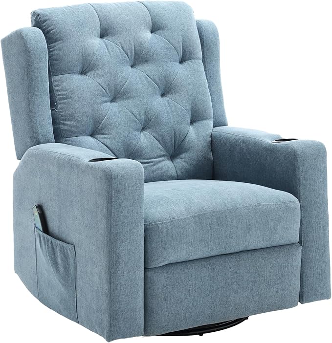 Oversized Swivel Rocker Recliner with Massage
