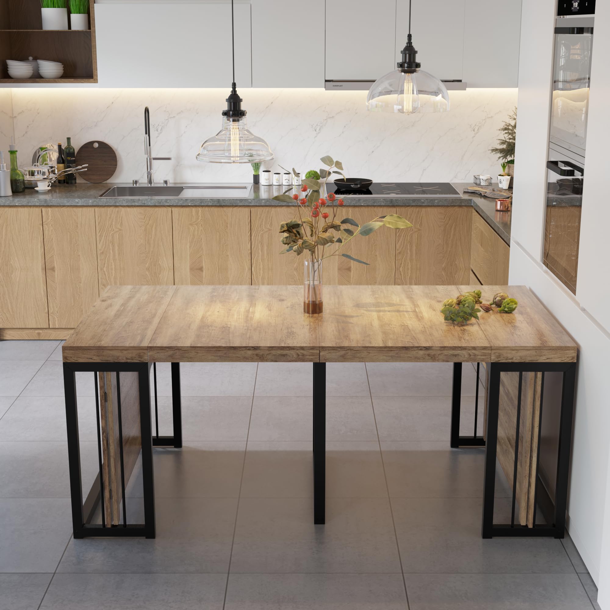 118" Extendable Dining Table for 2-10 People