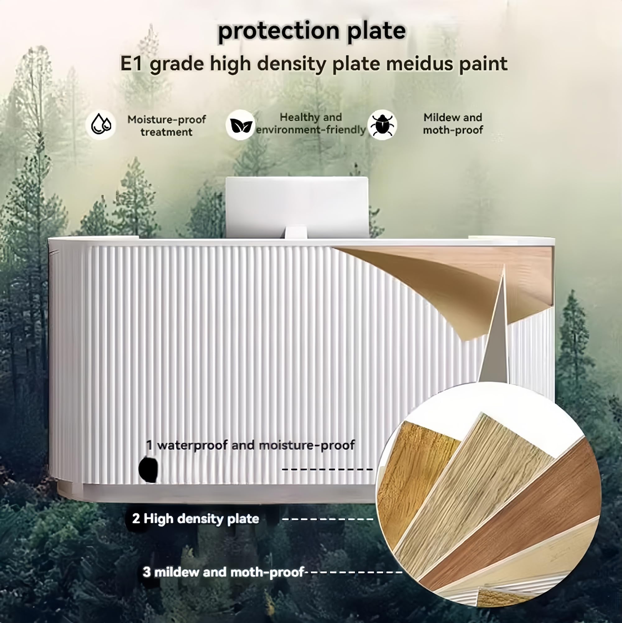 Reception Desk with LED Lighting