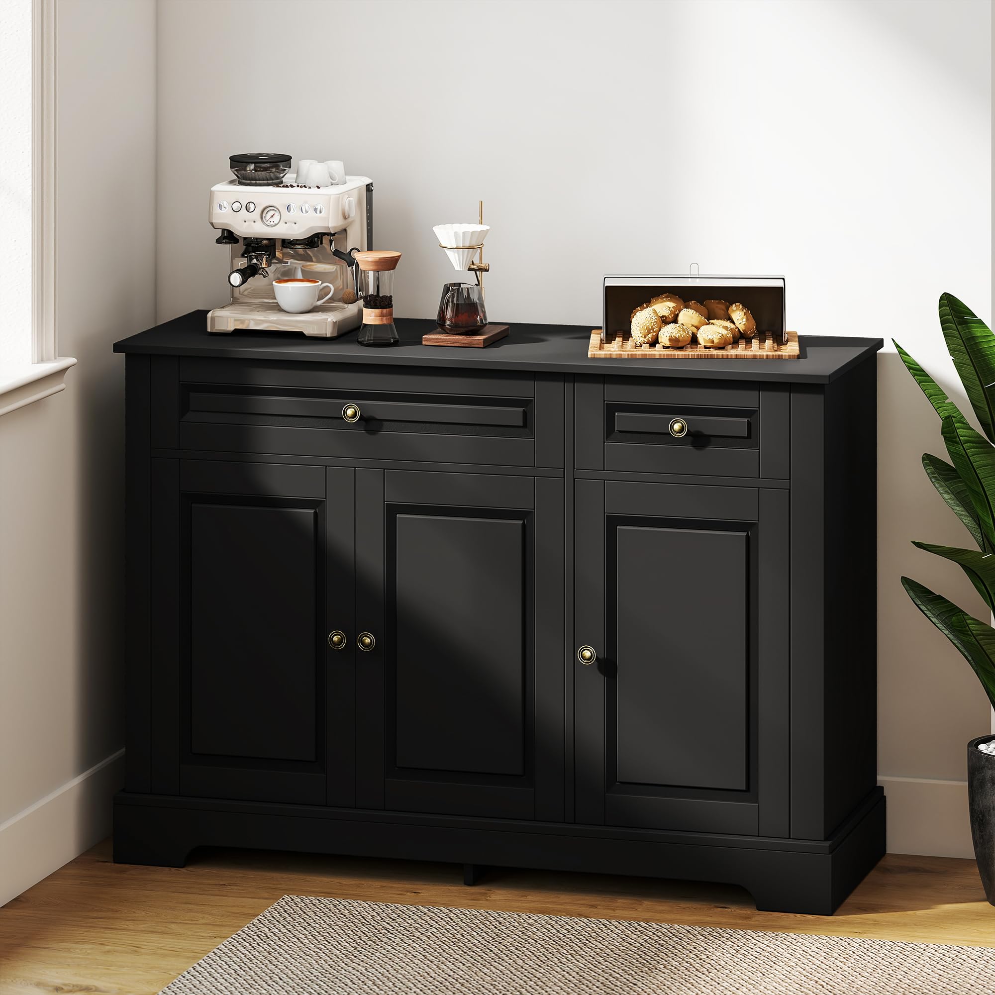 Sideboard Buffet Cabinet with Storage and Adjustable Shelves