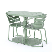 3-Piece Outdoor Bistro Set with Iron Frame