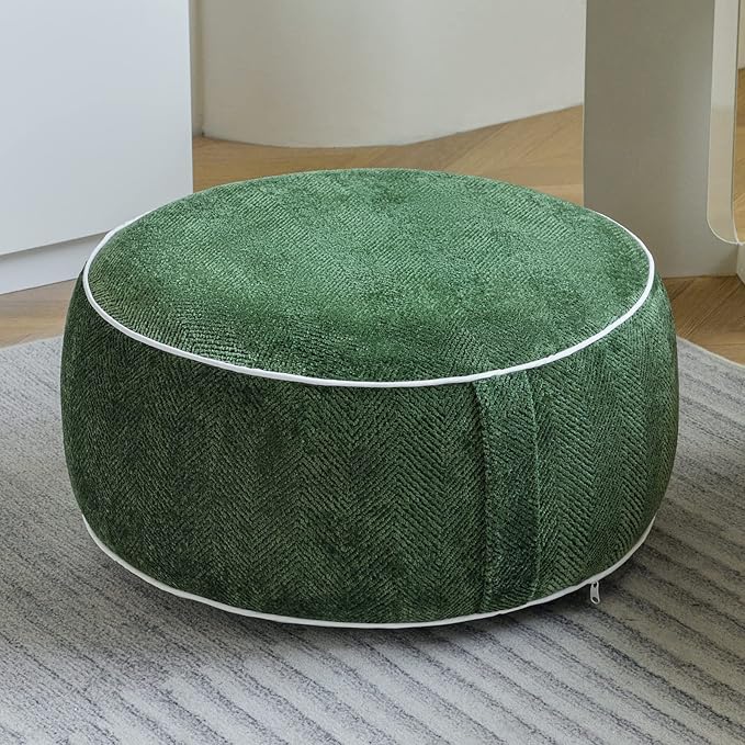 Inflatable Pouf Ottoman with Storage