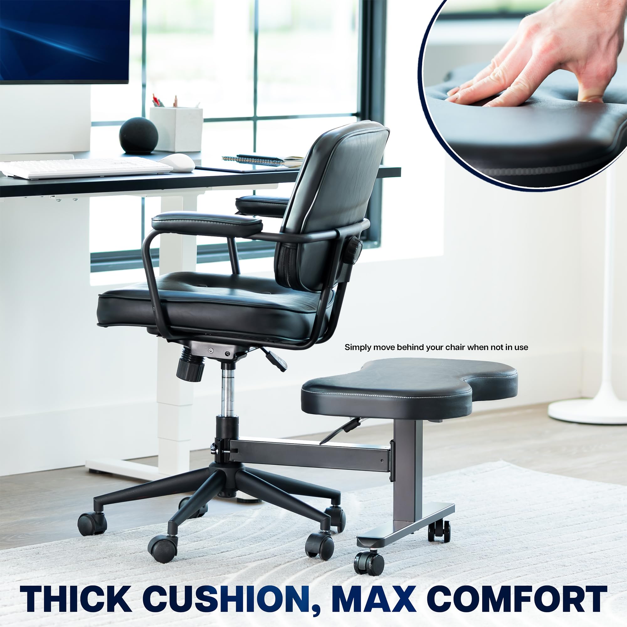 Height Adjustable Retrofit Footrest for Office Chair