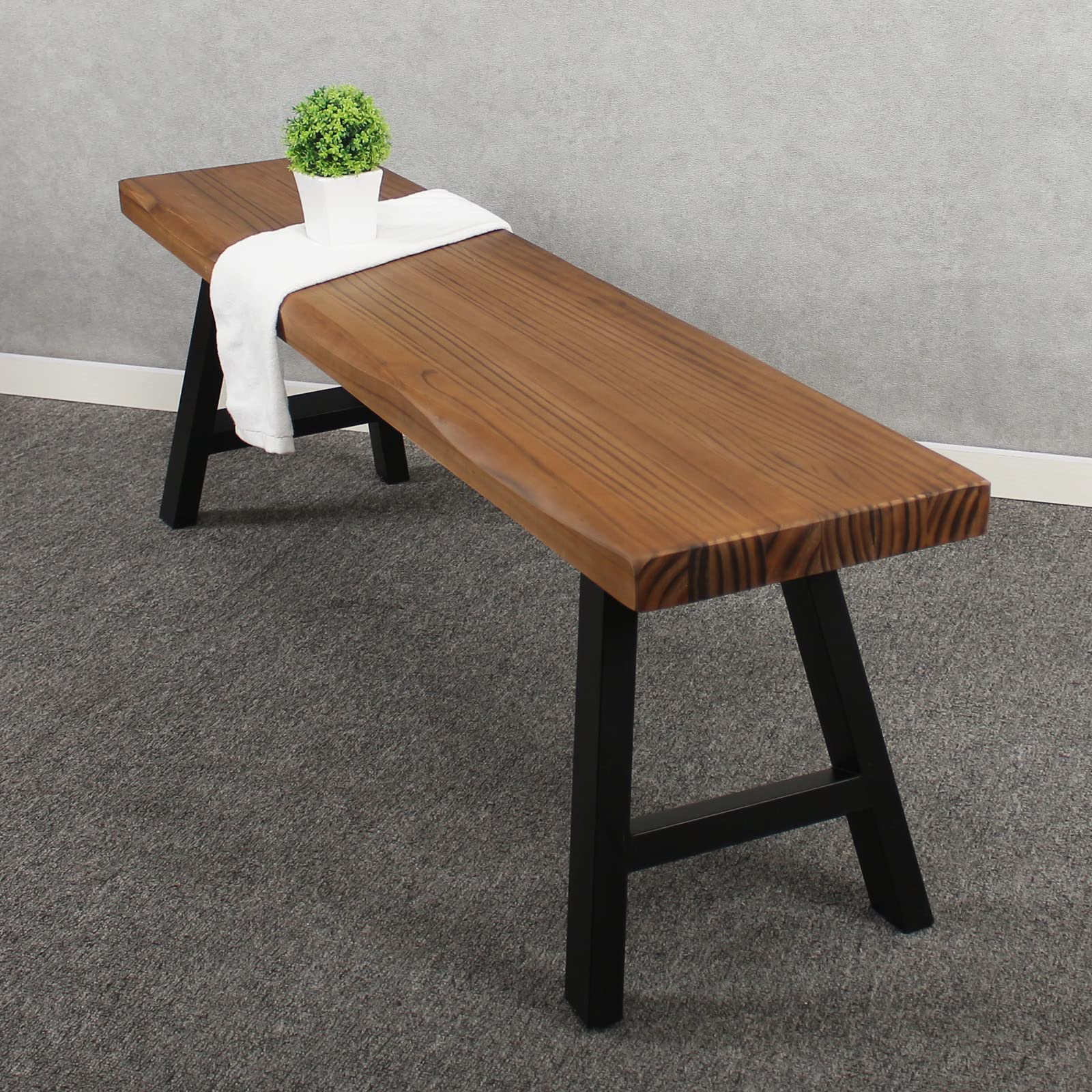 Outdoor Solid Wood Bench 48 Inch