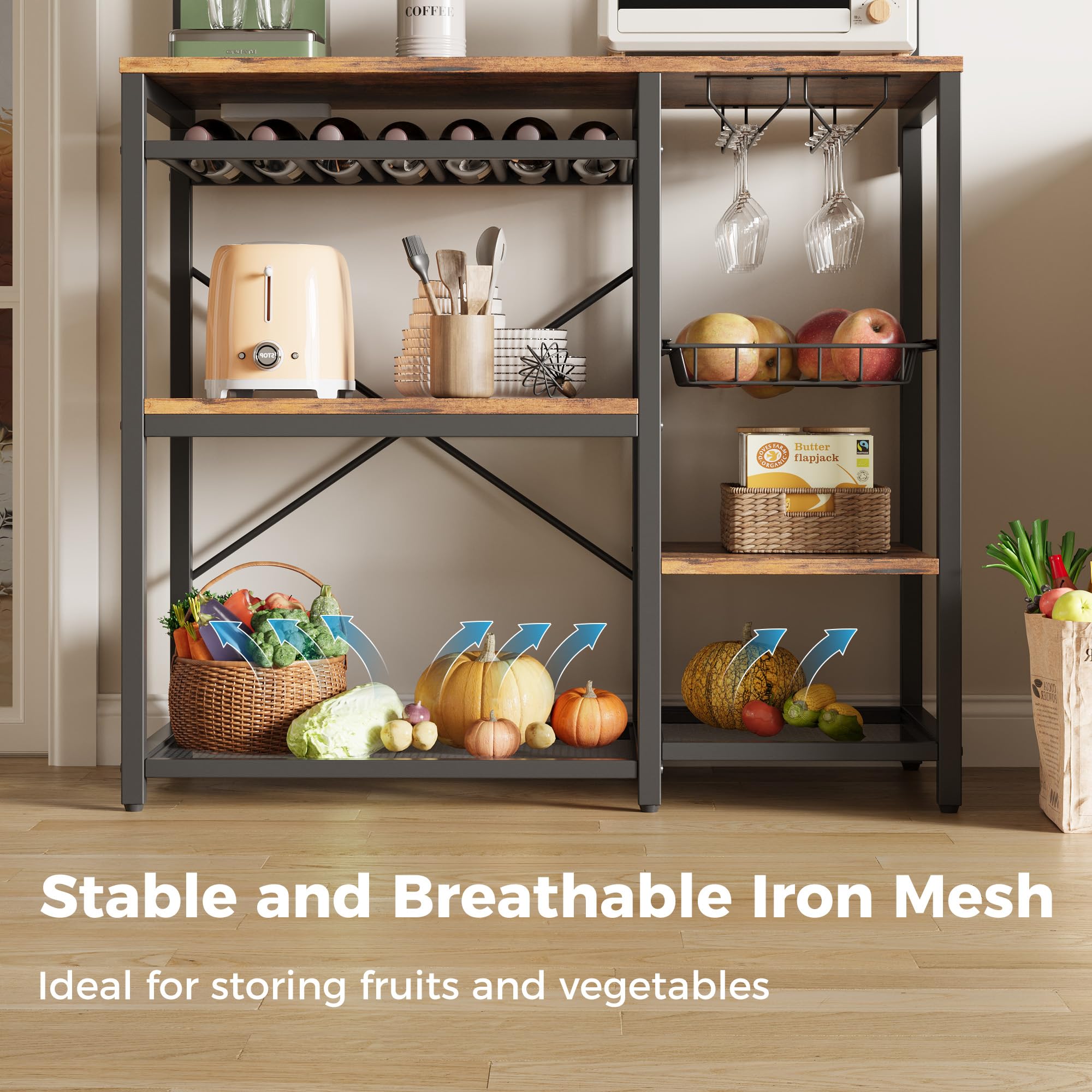 7-Tier Baker's Rack with Power Outlet