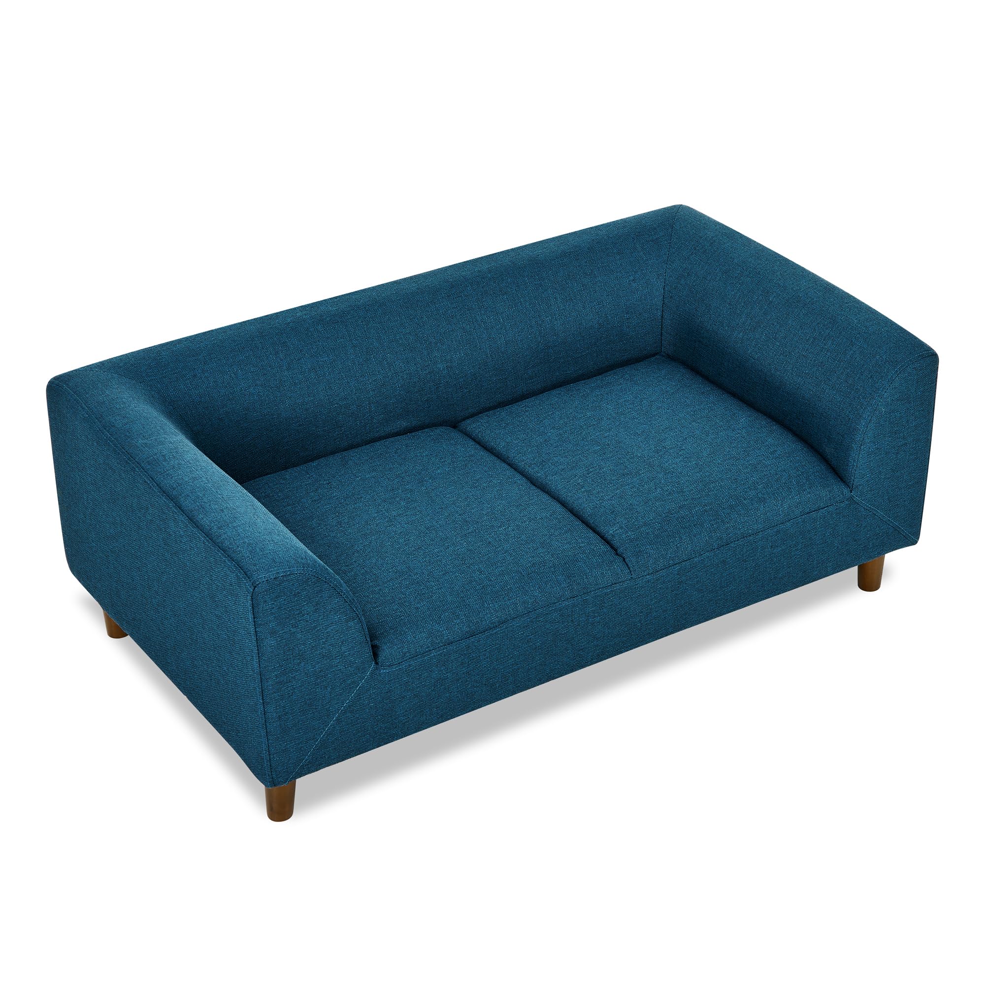 Elevated Dog Sofa with Backrest and Armrests