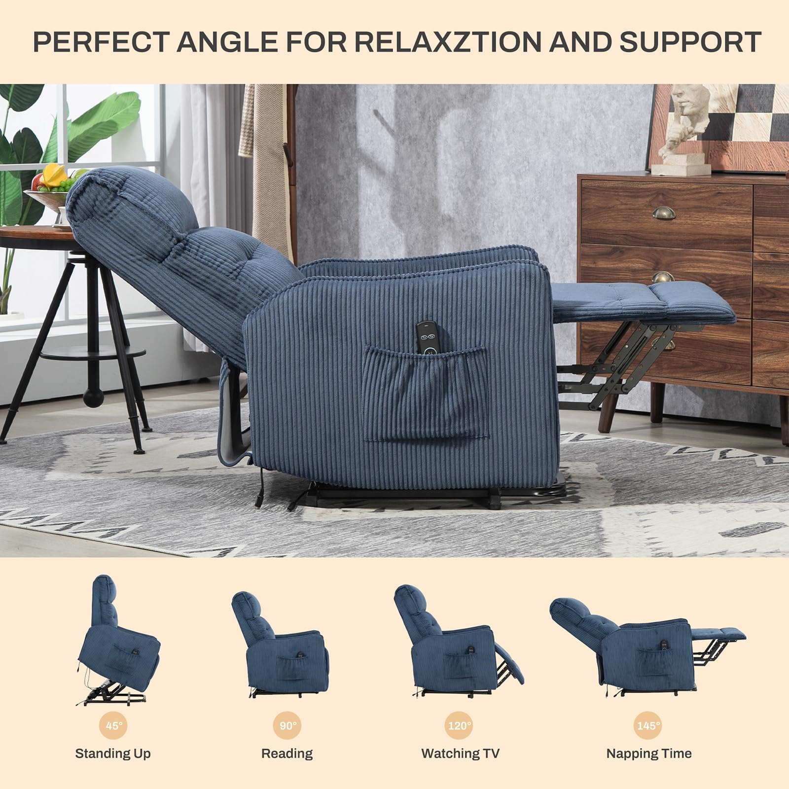 Power Lift Recliner Chair with Heat and Massage