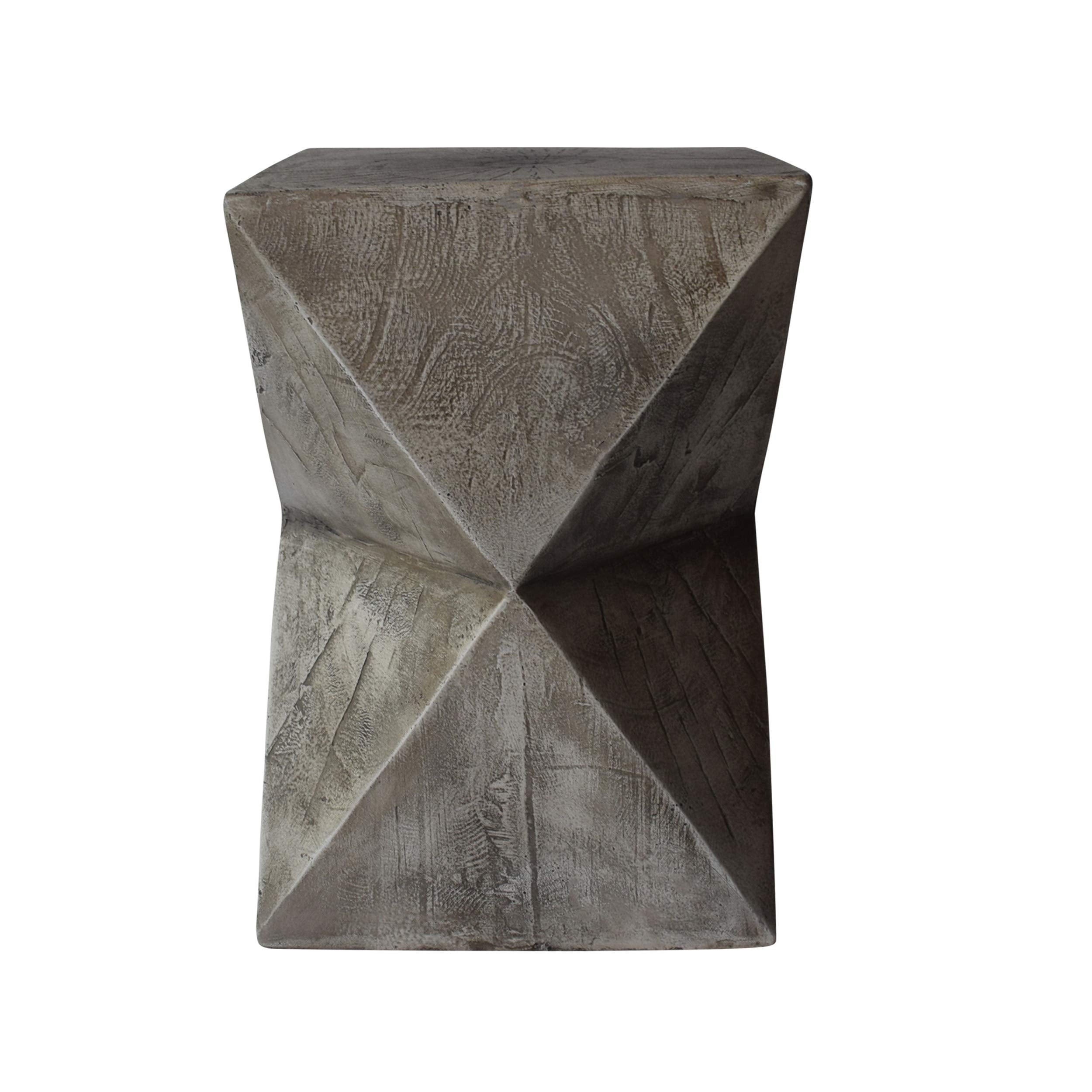 Manuel Weight Concrete Accent Table Light Gray