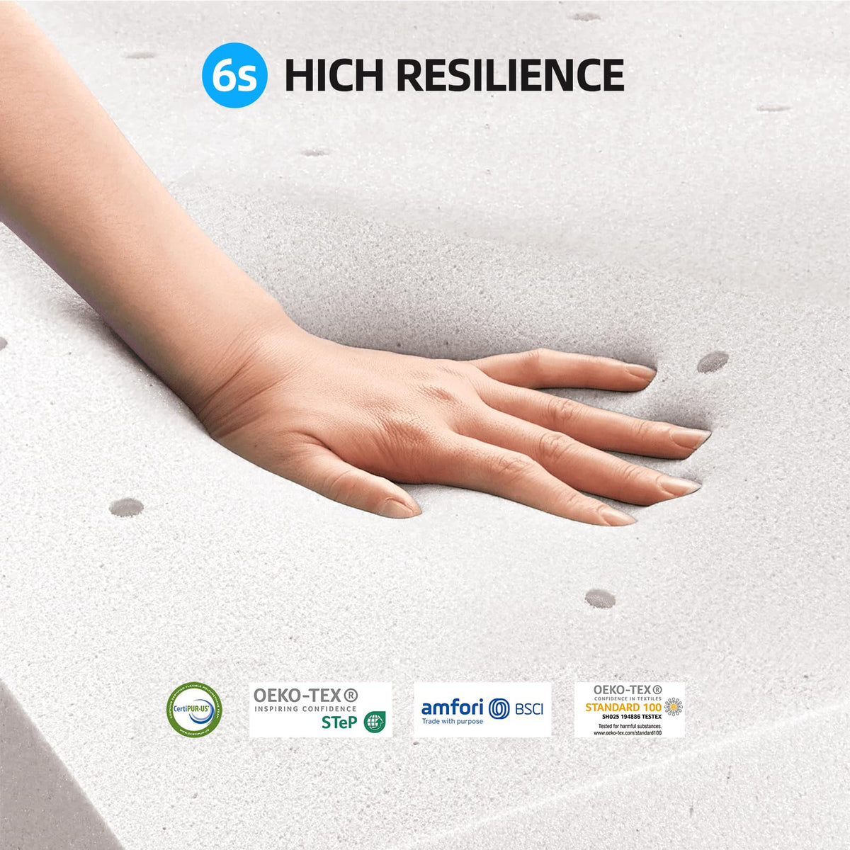 Premium Foam Queen Mattress Topper 3-Inch 9-Layer