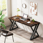55 Inch Writing Computer Desk with Z-Shaped Metal Leg